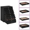 vidaXL Jewellery Box 10-Layer with Watch Holders Black 29x20,5x40,5 cm