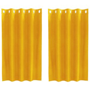 vidaXL Blackout Curtains 2 pcs Mustard Yellow 140 x 140 cm Velvet