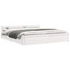 vidaXL Bed Frame without Mattress White Solid Wood 180x200 cm Super King
