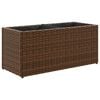 vidaXL Garden Planters with 2 Pots 2 pcs Brown 72x30x32 cm Poly Rattan