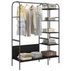 vidaXL Clothes Rack with Shelf Black 120 x 44 x 160 cm Engineered Wood
