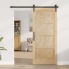 vidaXL Sliding Door ORKDAL Brown 86 x 211 cm Solid Pine Wood