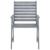 vidaXL 9 Piece Garden Dining Set Grey Solid Acacia Wood