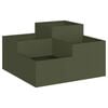 vidaXL Garden Planter Olive green 100 x 100 x 48 cm Steel