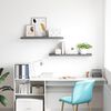 vidaXL Floating Wall Shelves 2 pcs Grey 90x23.5x3.8 cm MDF