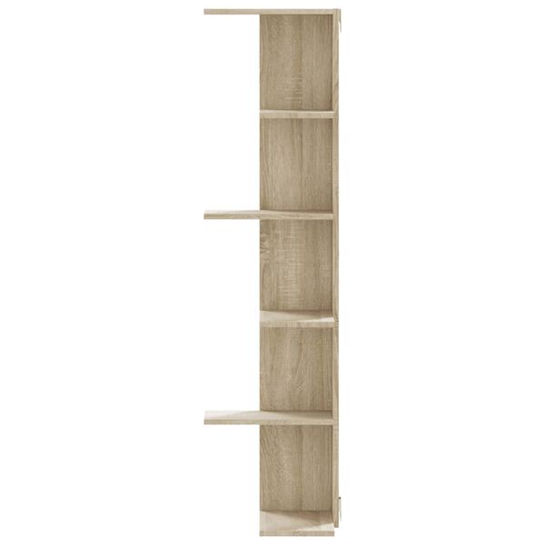 vidaXL Wall Corner Shelf Sonoma Oak 36.5x36.5x140 cm Engineered Wood