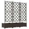 vidaXL Garden Planter 3 pcs Brown 120 x 40 x 125.5 cm Steel