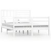 vidaXL Bed Frame without Mattress White Solid Wood 160x200 cm