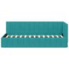 vidaXL Corner Bed Frame with Headboard Turquoise 80 cm x 200 cm Velvet