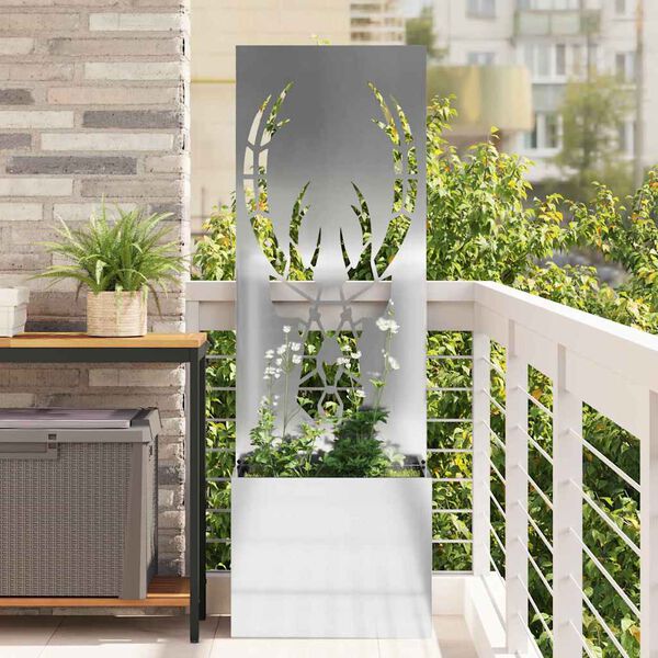 vidaXL Garden Privacy Screen Silver 50 x 140 cm Galvanised steel