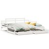 vidaXL Daybed with Trundle and Drawers without Mattress White 90x190 cm Single
