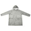 vidaXL Blanket Hoodie Grey S Fleece and Flannel