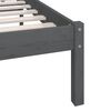 vidaXL Bed Frame without Mattress Grey Solid Wood Pine Single