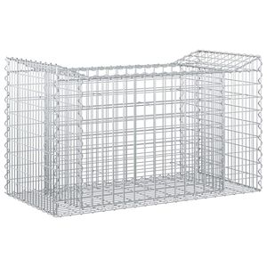vidaXL Gabion Raised Bed Silver 50 x 100 x 60 cm Galvanised Steel