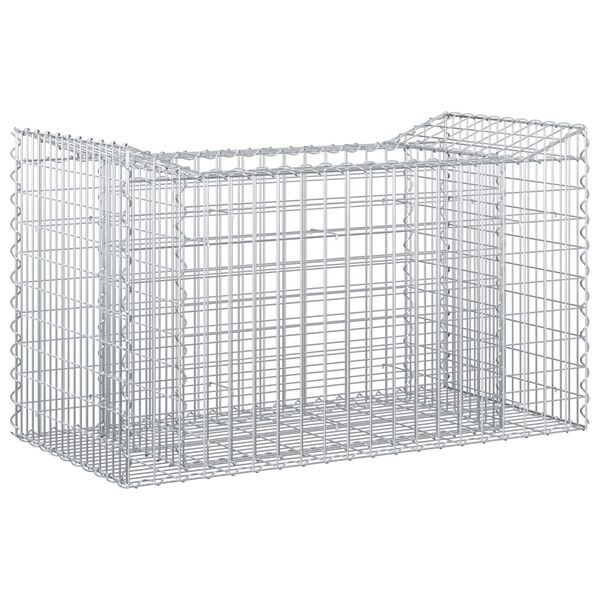 vidaXL Gabion Raised Bed Silver 50 x 100 x 60 cm Galvanised Steel