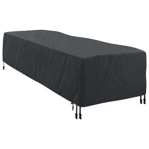 vidaXL Loungers Cover Plain Black 74 x 210 x 40 cm Fabric