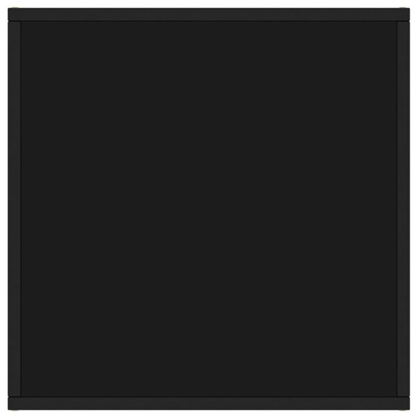 vidaXL Coffee Table Black with Black Glass 60x60x35 cm
