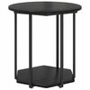 vidaXL Side Table Set with Shelf 2 pcs Black Oak