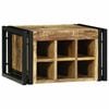 vidaXL Wine Rack Brown and Black 46 x 35 x 27.5 cm Solid Mango wood