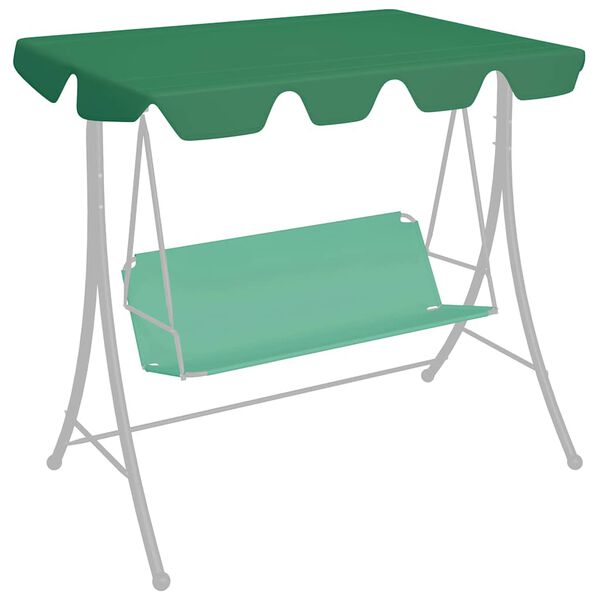 vidaXL Replacement Canopy for Garden Swing Green 188/168x145/110 cm