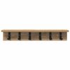 vidaXL Wall-Mounted Coat Rack Artisan Oak 60 x 10.5 x 10.5 cm