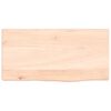 vidaXL Wall Shelf 40x20x2 cm Untreated Solid Wood Oak