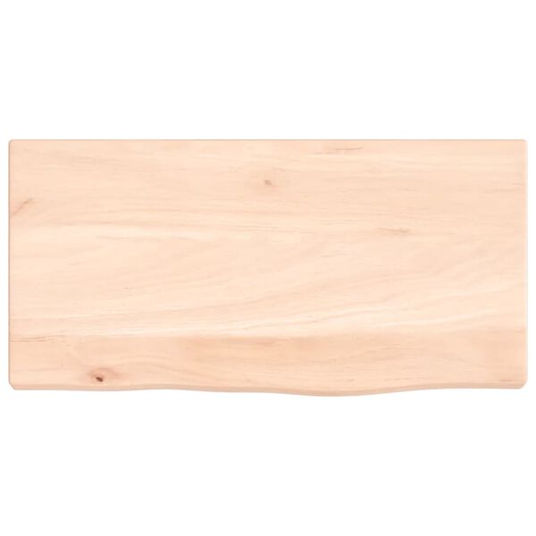 vidaXL Wall Shelf 40x20x2 cm Untreated Solid Wood Oak