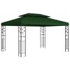 vidaXL Gazebo 3.97 x 2.96 x 2.68 m Green Polyester and Steel