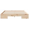 vidaXL Floor Bed Frame with Storage Brown 140 x 200 cm Solid pine wood