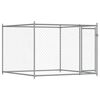 vidaXL Dog Cage with Doors Grey 12x2x1.5 m Galvanised Steel