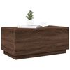vidaXL Coffee Table with LED Lights Brown Oak 90x50x40 cm