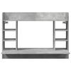vidaXL Wall-Mounted Desk Concrete Grey 105x48x75 cm Engineered Wood