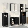 vidaXL Bathroom Furniture Set 4 pcs Black Oak Engineered Wood
