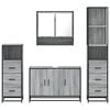 vidaXL 4&nbsp;Piece Bathroom Furniture Set&nbsp;Grey Sonoma Engineered Wood