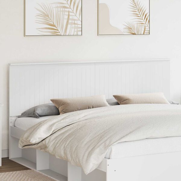 vidaXL Headboard with Headboard White 200 cm Engineered wood