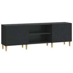 vidaXL TV Cabinet 150 x 31 x 50 cm Black Engineered Wood
