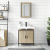 vidaXL 2 Piece Bathroom Furniture Set Sonoma Oak Engineered Wood
