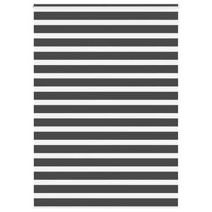 vidaXL Zebra Blind Black 160x230 cm Fabric Width 155.9 cm Polyester