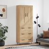 vidaXL Highboard Sonoma Oak 69.5x34x180 cm Engineered Wood