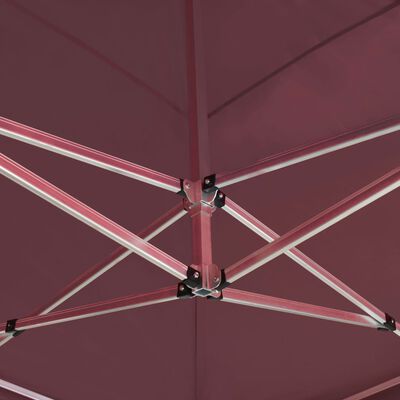 vidaXL Professional Folding Party Tent with Walls Aluminium 6x3 m Wine Red