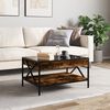vidaXL Coffee Table with Infinity LED Smoked Oak 70x50x38 cm
