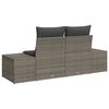 vidaXL Garden Sofa Grey 123 x 62 x 69cm Poly Rattan