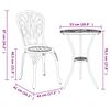 vidaXL Garden Bistro Set 3 pcs Black Aluminium
