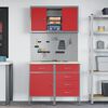 vidaXL Work Cabinet Set with Drawer with Shelf with Storage 5 pcs Red