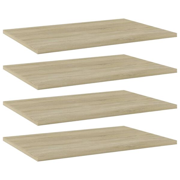 vidaXL Bookshelf Boards 4 pcs Sonoma Oak 60x40x1.5 cm Engineered Wood