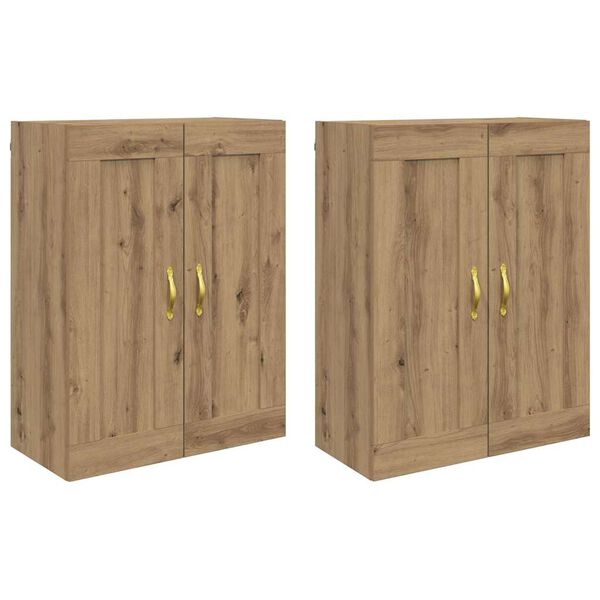 vidaXL Wall-mounted Cabinet 2 pcs Artisan Oak 69.5 x 34 x 90 cm