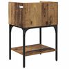 vidaXL Bedside Table Old Wood 40 x 29 x 60 cm Engineered Wood