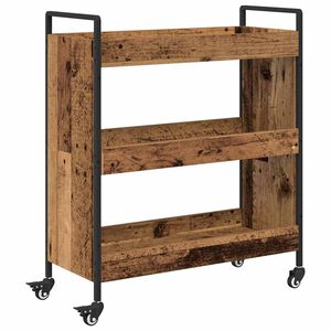 vidaXL Kitchen Trolley Old Wood 70 x 30 x 82 cm Engineered Wood