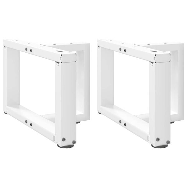 vidaXL Coffee Table Legs T-Shaped&nbsp;2 pcs White 40x25x(30-31) cm Steel