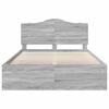 vidaXL Bed Frame Grey Sonoma 160 x 200 cm Solid Pine Wood